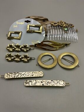 Gold-Tone Women's Hair Accessory Set - Gold